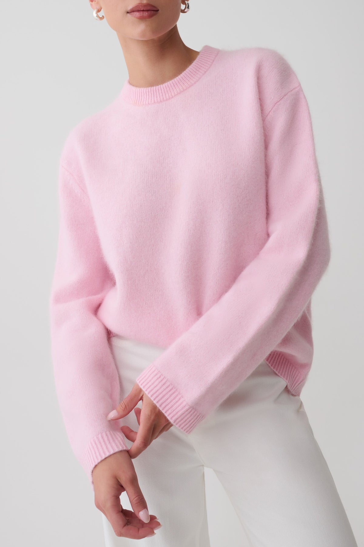 Viviane Fluffy Knit Jumper - Baby Pink #5