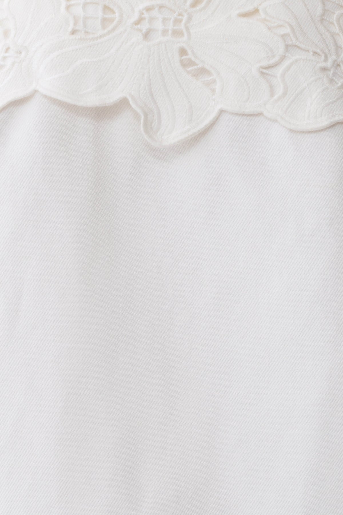Anamarie Denim Floral Strapless Top - White