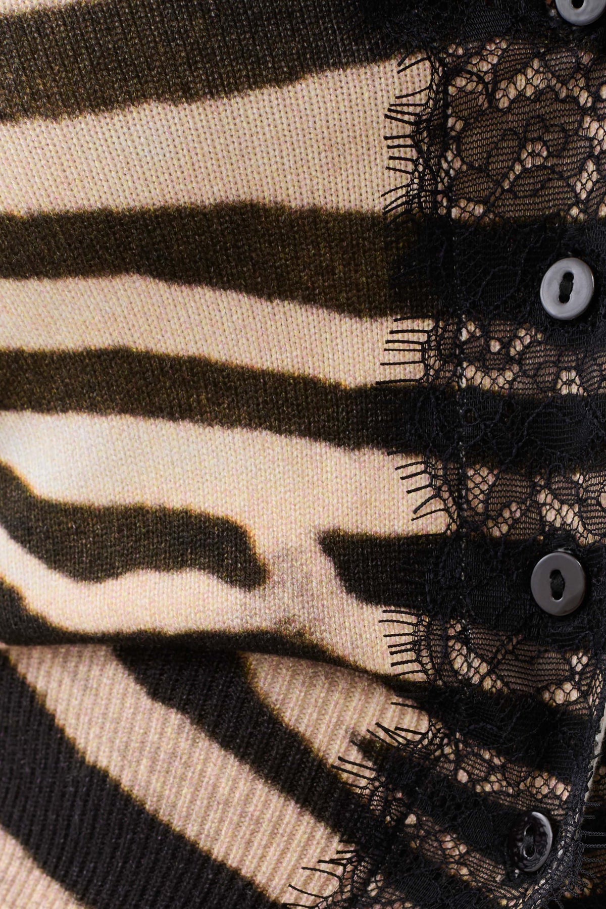 Amrita Lace Knit Cardigan - Zebra Print #5