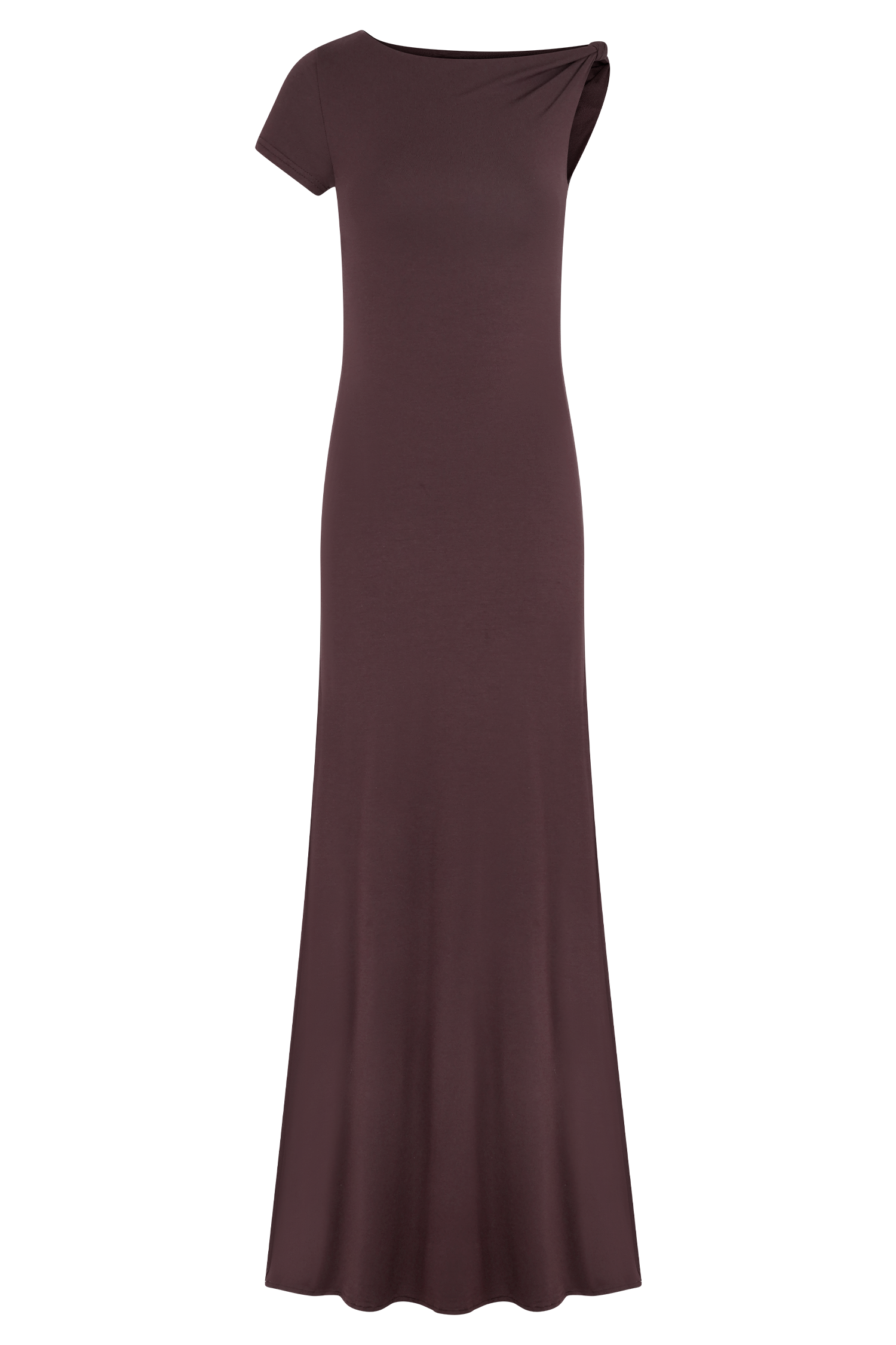 Tamsin Short Sleeve Modal Maxi Dress / Mahogany | Meshki | Xs Tamsin Short Sleeve Modal Maxi Dress / Mahogany | Meshki | Xs