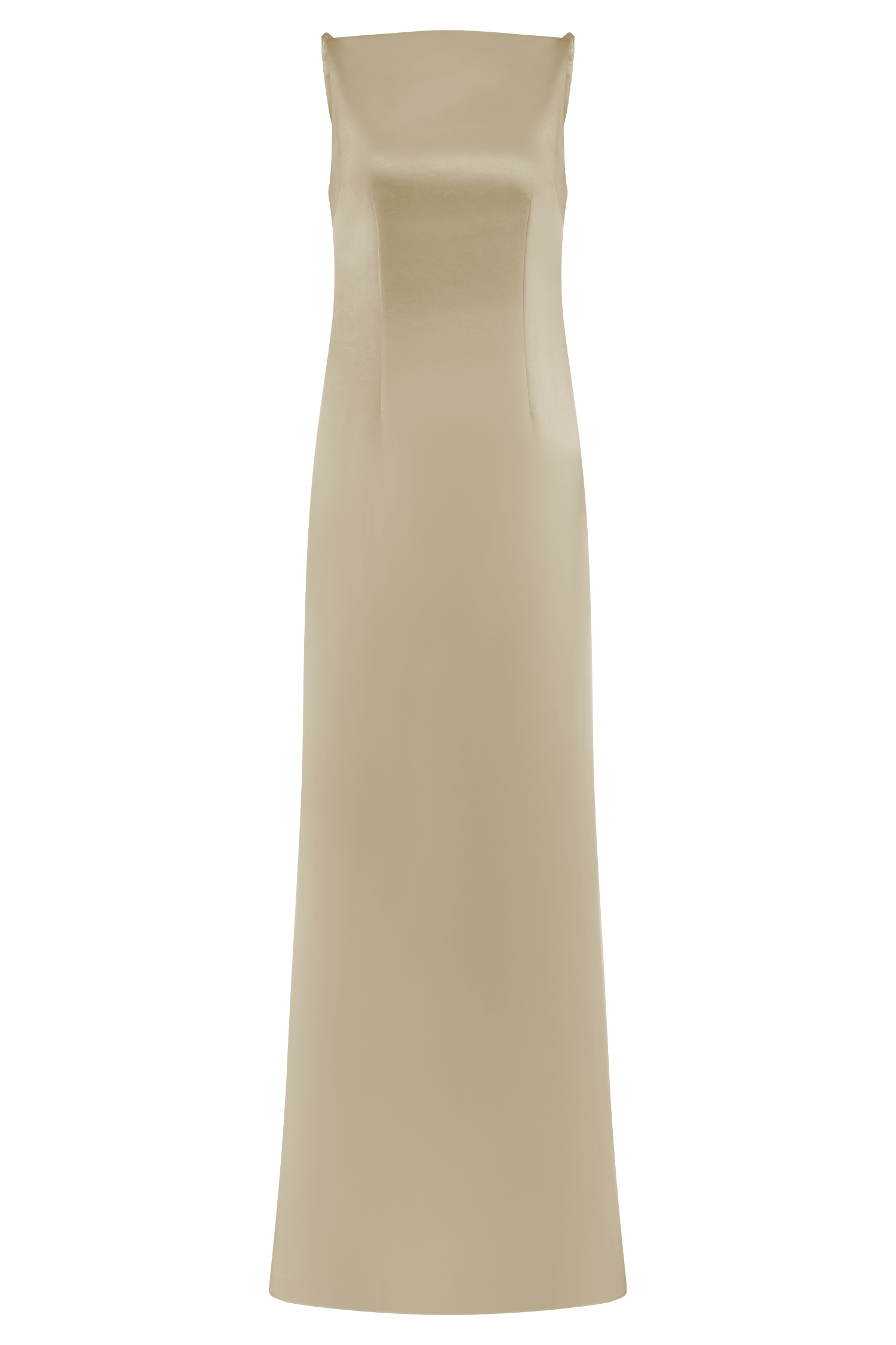 Violet Sleeveless Satin Maxi Dress - Blush Gold | MESHKI US Violet Sleeveless Satin Maxi Dress - Blush Gold | MESHKI US