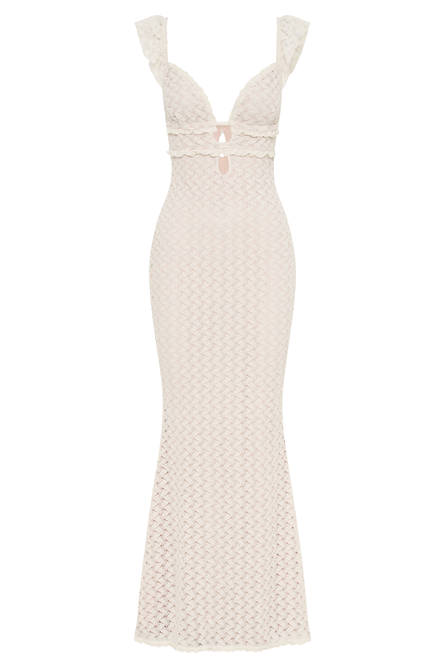Ezra Lace Maxi Dress / Ivory | MESHKI | XXL Ezra Lace Maxi Dress / Ivory | MESHKI | XXL