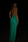 Jade Cowl Neck Backless Maxi Dress - Sand