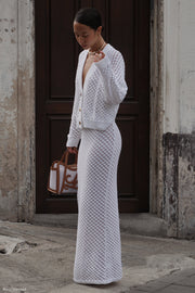 Guiliana Knit Maxi Skirt - Ivory