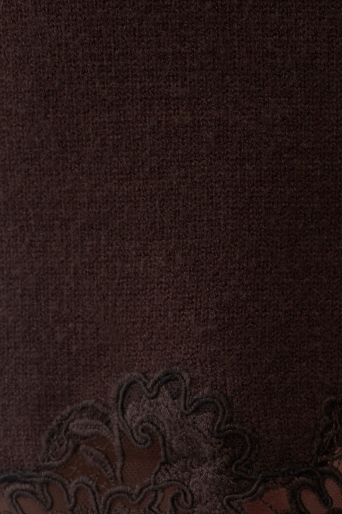Kaelin Lace Knit Skirt - Chocolate #5