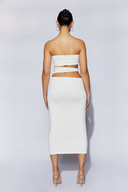 Cassandra Cut Out Midi Dress - White