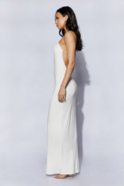 Kirsty Strappy Circle Cutout Maxi Dress- White